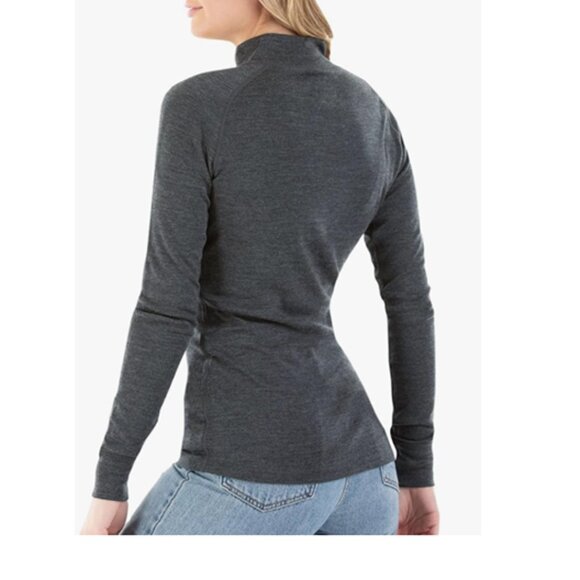 MERIWOOL Women's Base Layer 100% Merino Wool Midweight 250g Half Zip Sweater - Picture 3 of 7
